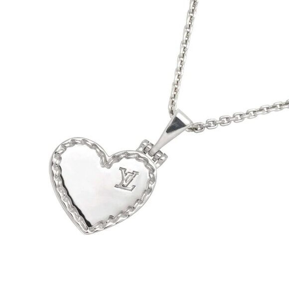 LOUIS VUITTON Pendentif Heart Necklace 18K WG 750 90276801 - Picture 1 of 8